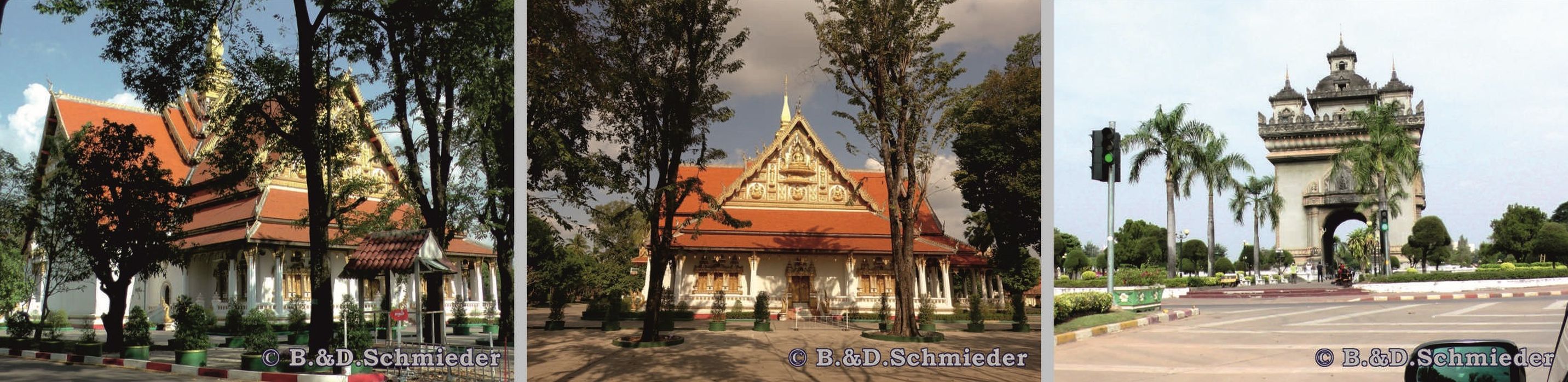 Wat Phra That Phoum & Patuxay Monument